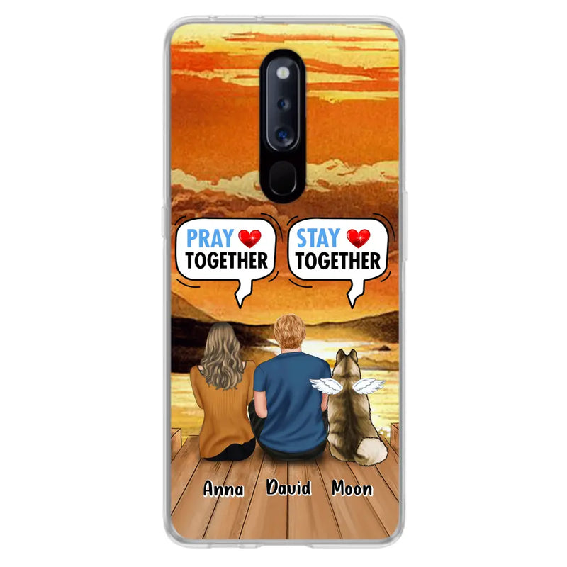 Personalized Couple With Pet Phone Case - Couple With Up to 2 Pets - Gift Idea For Dog/Cat Lover - Pray Together Stay Together - Case For Xiaomi, Oppo And Huawei