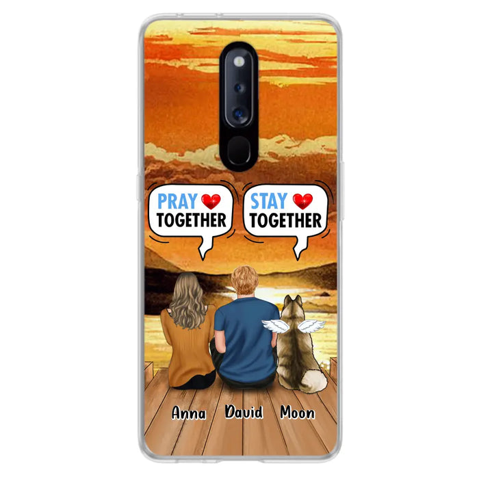 Personalized Couple With Pet Phone Case - Couple With Up to 2 Pets - Gift Idea For Dog/Cat Lover - Pray Together Stay Together - Case For Xiaomi, Oppo And Huawei
