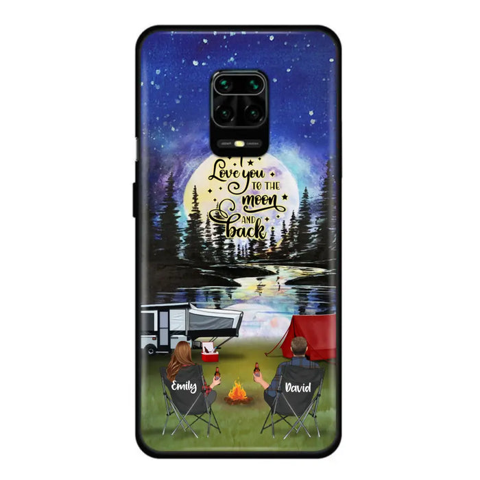 Personalized Camping Moon Phone Case - Couple/Parents With Up to 3 Kids And 4 Pets - Gift Idea For Camping Lover - I Love You To The Moon And Back - Case For Xiaomi, Oppo And Huawei