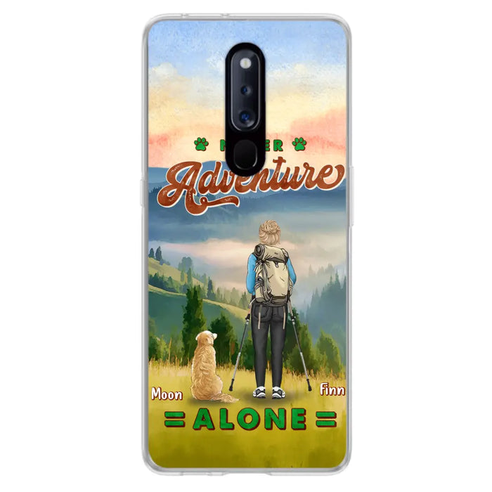 Personalized Solo Hiking With Dogs Phone Case - Woman/Man With Up to 4 Dogs - Gift Idea For Hiking Lovers - Cases For Oppo, Xiaomi And Huawei