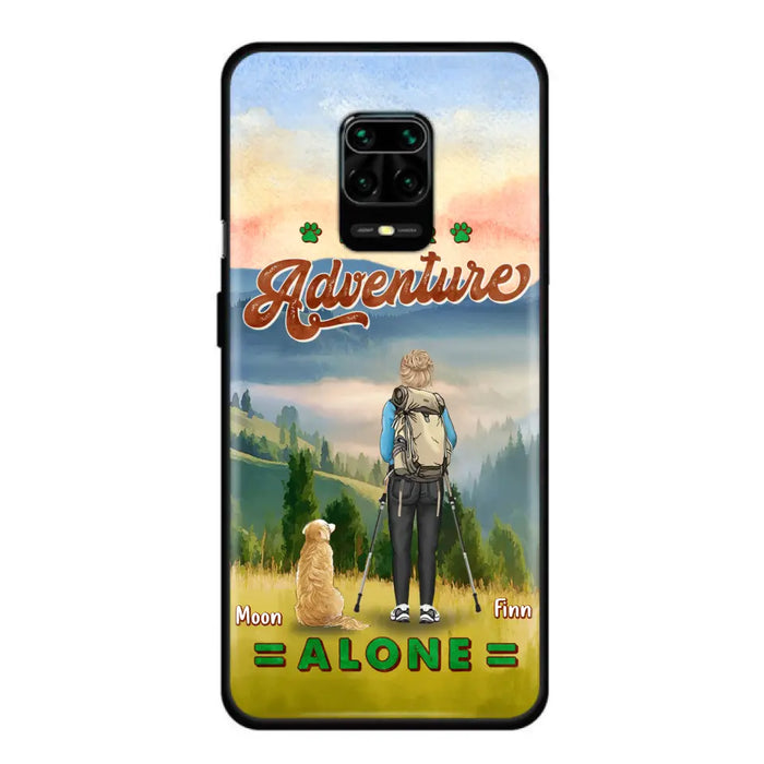 Personalized Solo Hiking With Dogs Phone Case - Woman/Man With Up to 4 Dogs - Gift Idea For Hiking Lovers - Cases For Oppo, Xiaomi And Huawei