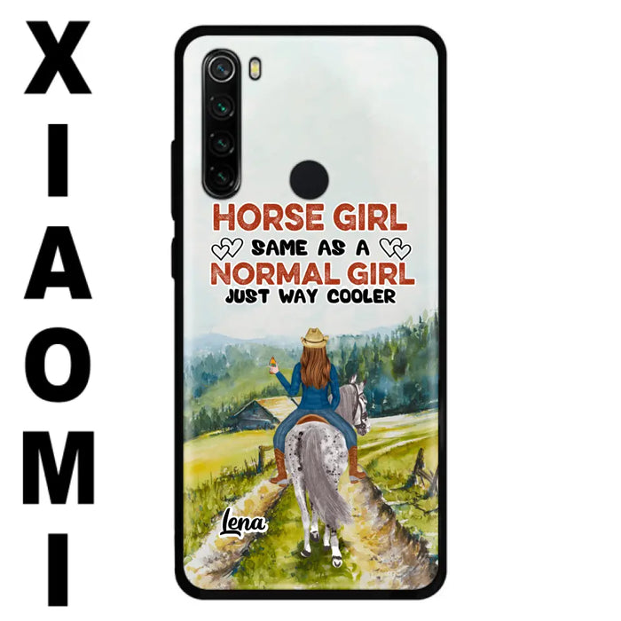 Personalized Horse Girl Phone Case - Up to 3 People - Gift Idea For Horse Lover - Horse Girl Same As A Normal Girl Just Way Cooler - Case For Xiaomi/Huawei/Oppo