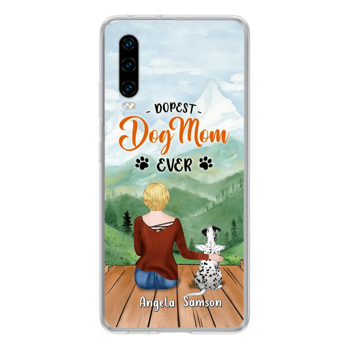 Personalized Dog Mom Phone Case - Up to 5 Dogs - Gift Idea For Dog Lovers - Dopest Dog Mom Ever - Case For Huawei/Xiaomi/Oppo