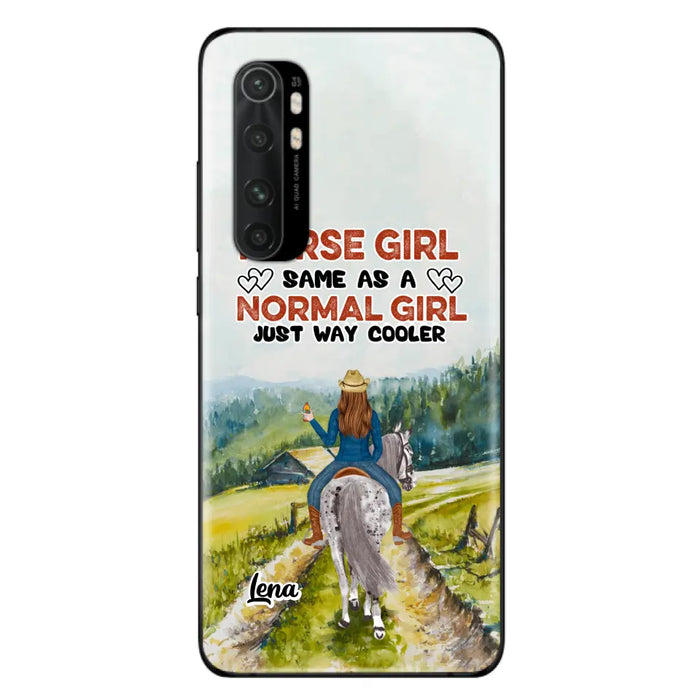 Personalized Horse Girl Phone Case - Up to 3 People - Gift Idea For Horse Lover - Horse Girl Same As A Normal Girl Just Way Cooler - Case For Xiaomi/Huawei/Oppo