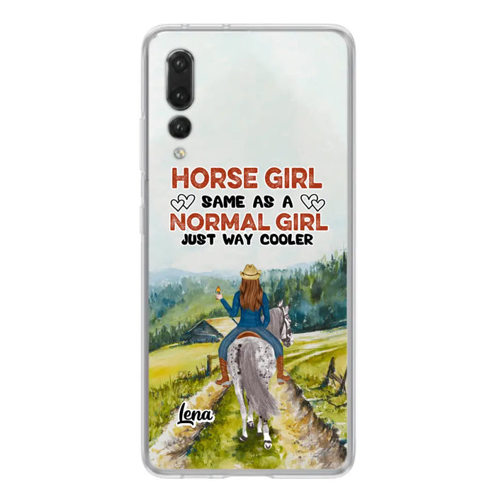 Personalized Horse Girl Phone Case - Up to 3 People - Gift Idea For Horse Lover - Horse Girl Same As A Normal Girl Just Way Cooler - Case For Xiaomi/Huawei/Oppo