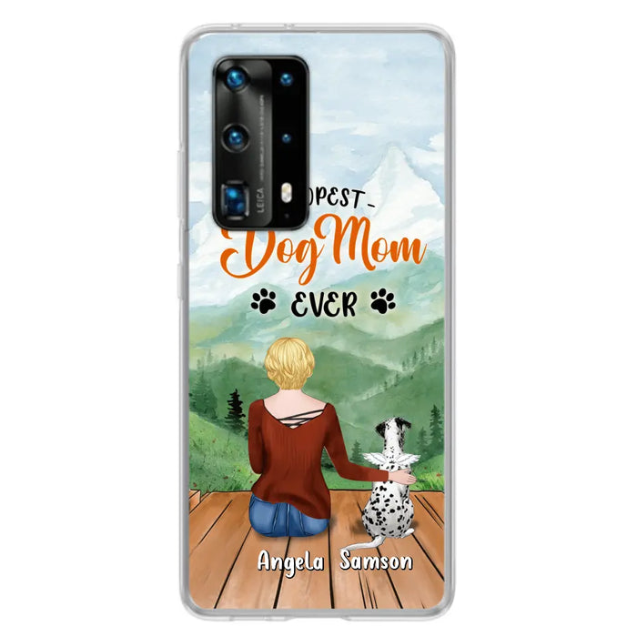 Personalized Dog Mom Phone Case - Up to 5 Dogs - Gift Idea For Dog Lovers - Dopest Dog Mom Ever - Case For Huawei/Xiaomi/Oppo