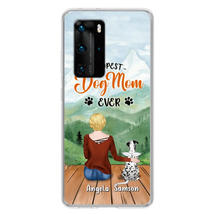 Personalized Dog Mom Phone Case - Up to 5 Dogs - Gift Idea For Dog Lovers - Dopest Dog Mom Ever - Case For Huawei/Xiaomi/Oppo