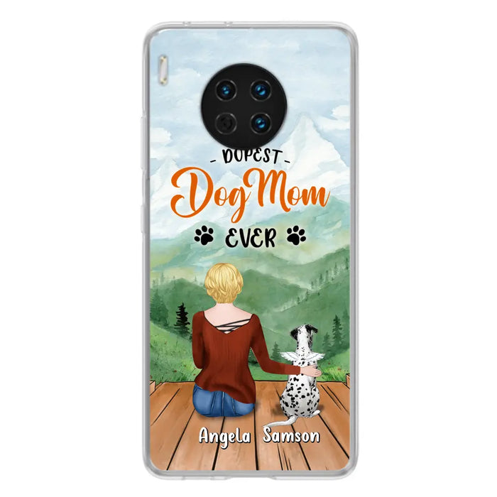 Personalized Dog Mom Phone Case - Up to 5 Dogs - Gift Idea For Dog Lovers - Dopest Dog Mom Ever - Case For Huawei/Xiaomi/Oppo