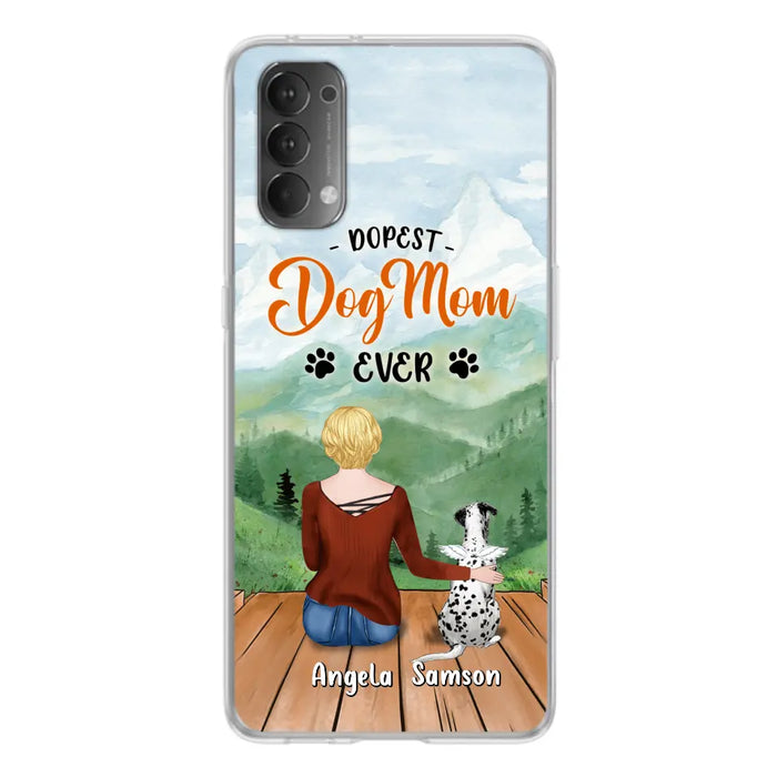 Personalized Dog Mom Phone Case - Up to 5 Dogs - Gift Idea For Dog Lovers - Dopest Dog Mom Ever - Case For Huawei/Xiaomi/Oppo