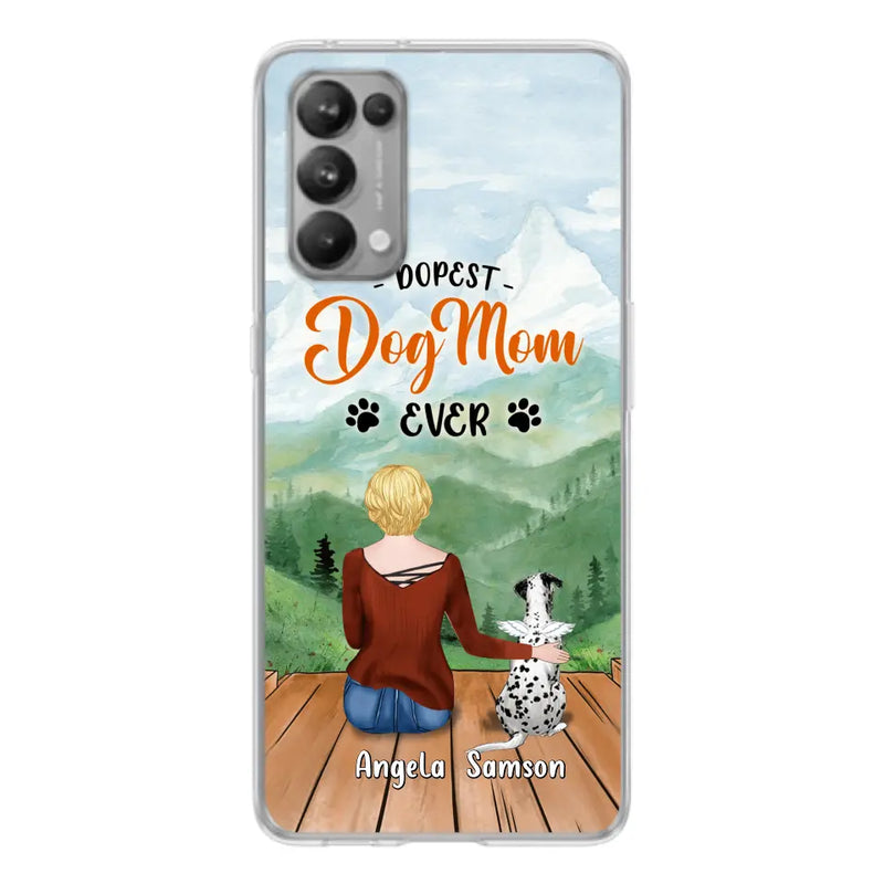 Personalized Dog Mom Phone Case - Up to 5 Dogs - Gift Idea For Dog Lovers - Dopest Dog Mom Ever - Case For Huawei/Xiaomi/Oppo