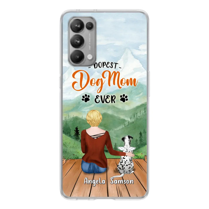 Personalized Dog Mom Phone Case - Up to 5 Dogs - Gift Idea For Dog Lovers - Dopest Dog Mom Ever - Case For Huawei/Xiaomi/Oppo