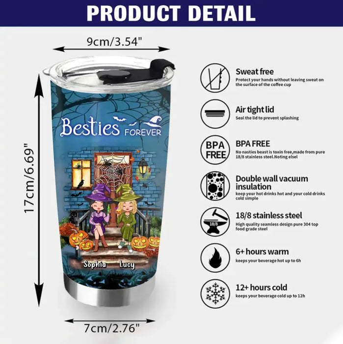 Personalized Halloween Friend Tumbler - Up to 5 Friends - Halloween Gift Idea for Friends/Sisters - Besties Forever