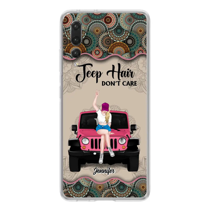 Personalized Off-road Girl Phone Case - Up to 4 Dogs - Gift Idea For Dog/Off-road Lovers - Case for Xiaomi, Huawei & Oppo