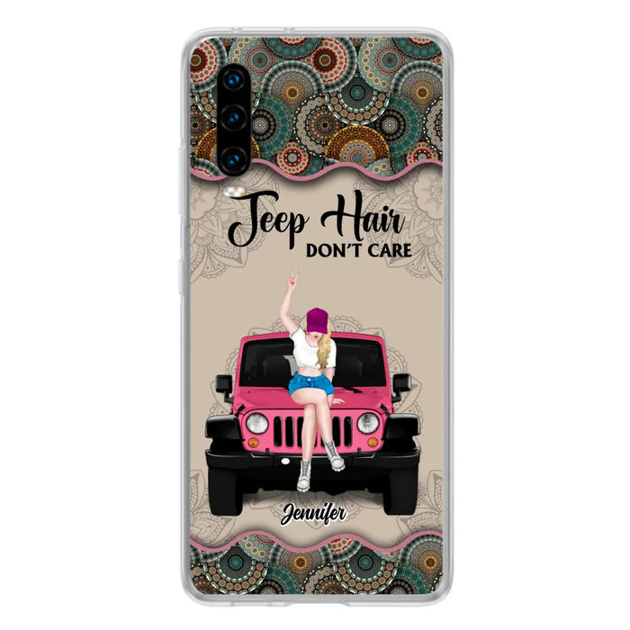 Personalized Off-road Girl Phone Case - Up to 4 Dogs - Gift Idea For Dog/Off-road Lovers - Case for Xiaomi, Huawei & Oppo