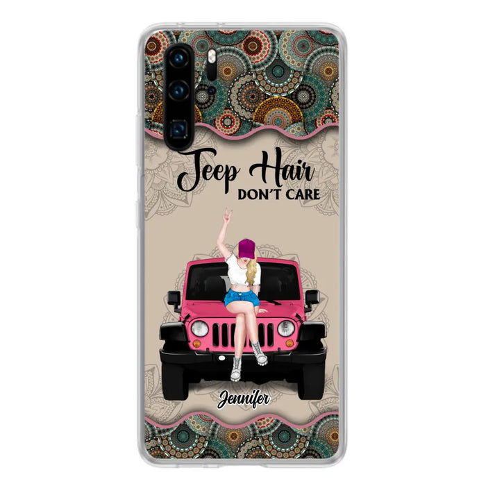 Personalized Off-road Girl Phone Case - Up to 4 Dogs - Gift Idea For Dog/Off-road Lovers - Case for Xiaomi, Huawei & Oppo