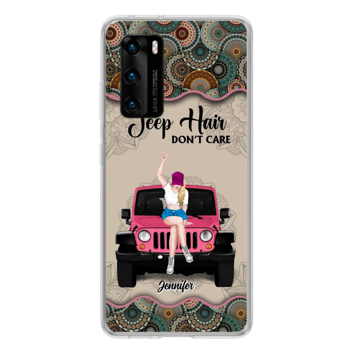 Personalized Off-road Girl Phone Case - Up to 4 Dogs - Gift Idea For Dog/Off-road Lovers - Case for Xiaomi, Huawei & Oppo