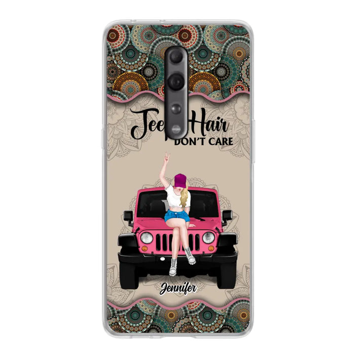 Personalized Off-road Girl Phone Case - Up to 4 Dogs - Gift Idea For Dog/Off-road Lovers - Case for Xiaomi, Huawei & Oppo
