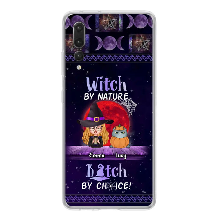 Personalized Witch Phone Case - Up to 6 Cats/Dogs - Halloween Gift Idea For Cat/Dog Lovers/Friends - Case for Xiaomi, Huawei & Oppo