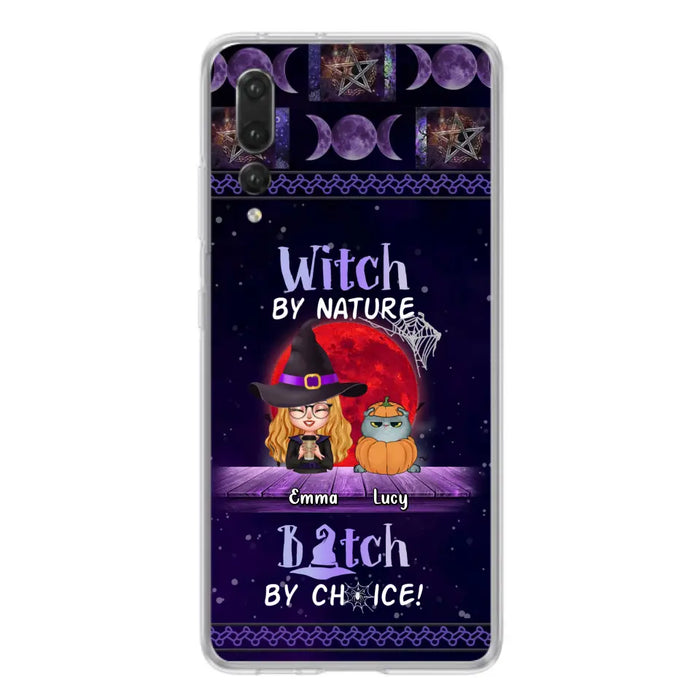 Personalized Witch Phone Case - Up to 6 Cats/Dogs - Halloween Gift Idea For Cat/Dog Lovers/Friends - Case for Xiaomi, Huawei & Oppo
