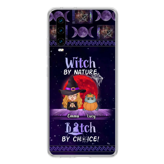 Personalized Witch Phone Case - Up to 6 Cats/Dogs - Halloween Gift Idea For Cat/Dog Lovers/Friends - Case for Xiaomi, Huawei & Oppo