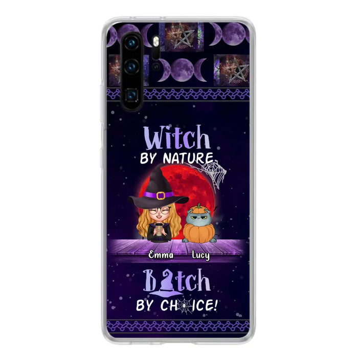 Personalized Witch Phone Case - Up to 6 Cats/Dogs - Halloween Gift Idea For Cat/Dog Lovers/Friends - Case for Xiaomi, Huawei & Oppo