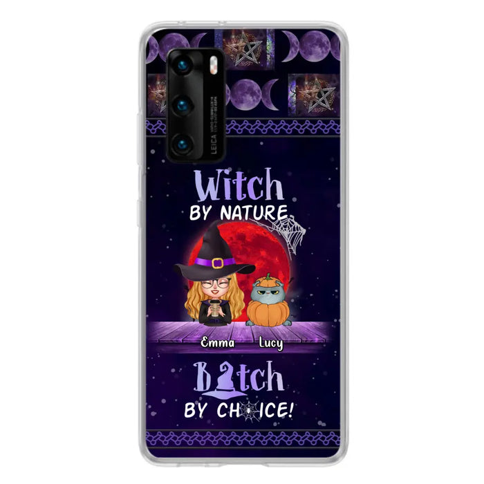 Personalized Witch Phone Case - Up to 6 Cats/Dogs - Halloween Gift Idea For Cat/Dog Lovers/Friends - Case for Xiaomi, Huawei & Oppo