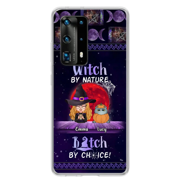 Personalized Witch Phone Case - Up to 6 Cats/Dogs - Halloween Gift Idea For Cat/Dog Lovers/Friends - Case for Xiaomi, Huawei & Oppo