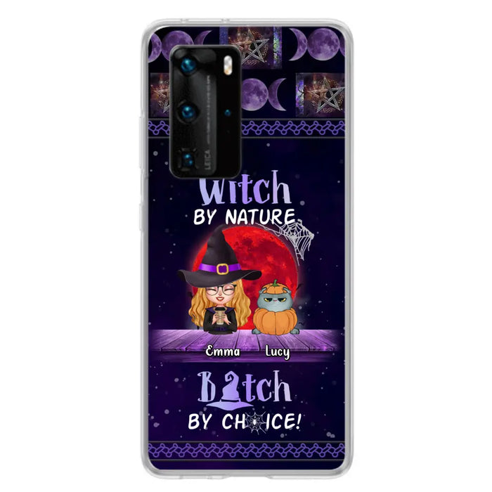 Personalized Witch Phone Case - Up to 6 Cats/Dogs - Halloween Gift Idea For Cat/Dog Lovers/Friends - Case for Xiaomi, Huawei & Oppo
