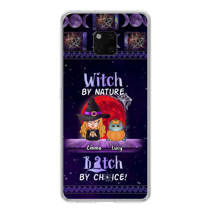 Personalized Witch Phone Case - Up to 6 Cats/Dogs - Halloween Gift Idea For Cat/Dog Lovers/Friends - Case for Xiaomi, Huawei & Oppo