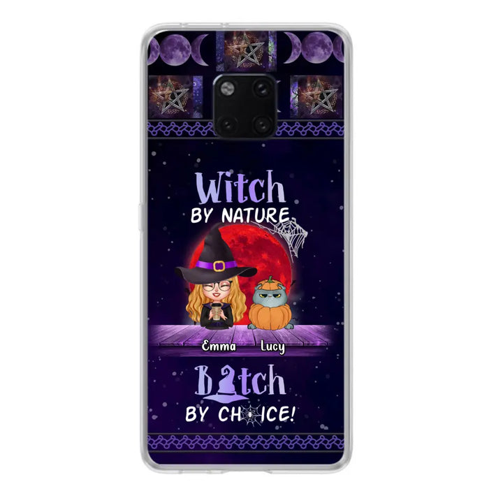 Personalized Witch Phone Case - Up to 6 Cats/Dogs - Halloween Gift Idea For Cat/Dog Lovers/Friends - Case for Xiaomi, Huawei & Oppo