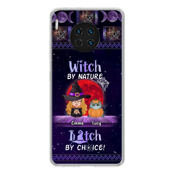 Personalized Witch Phone Case - Up to 6 Cats/Dogs - Halloween Gift Idea For Cat/Dog Lovers/Friends - Case for Xiaomi, Huawei & Oppo