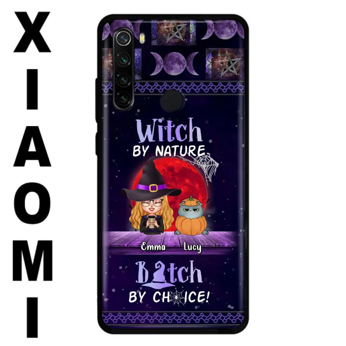Personalized Witch Phone Case - Up to 6 Cats/Dogs - Halloween Gift Idea For Cat/Dog Lovers/Friends - Case for Xiaomi, Huawei & Oppo