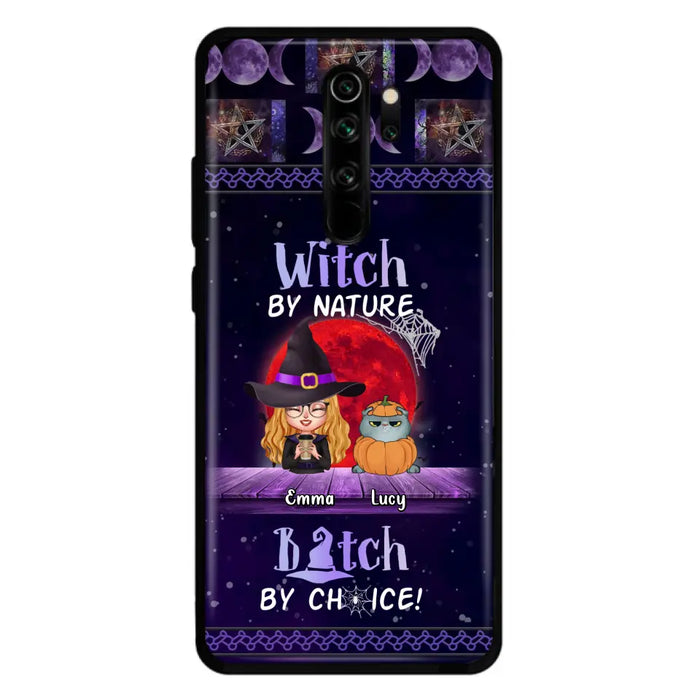 Personalized Witch Phone Case - Up to 6 Cats/Dogs - Halloween Gift Idea For Cat/Dog Lovers/Friends - Case for Xiaomi, Huawei & Oppo
