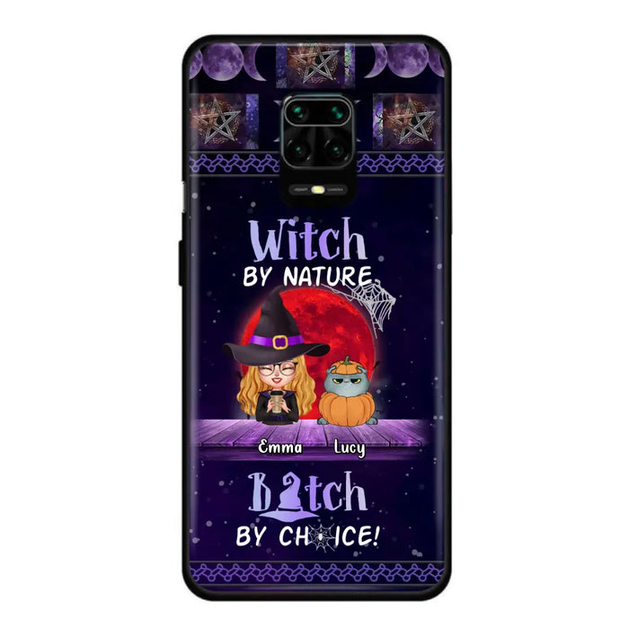 Personalized Witch Phone Case - Up to 6 Cats/Dogs - Halloween Gift Idea For Cat/Dog Lovers/Friends - Case for Xiaomi, Huawei & Oppo