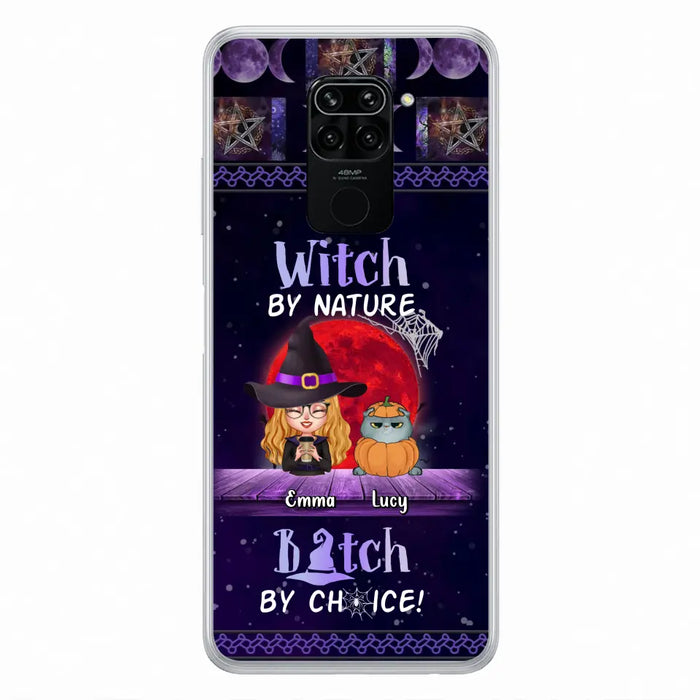 Personalized Witch Phone Case - Up to 6 Cats/Dogs - Halloween Gift Idea For Cat/Dog Lovers/Friends - Case for Xiaomi, Huawei & Oppo