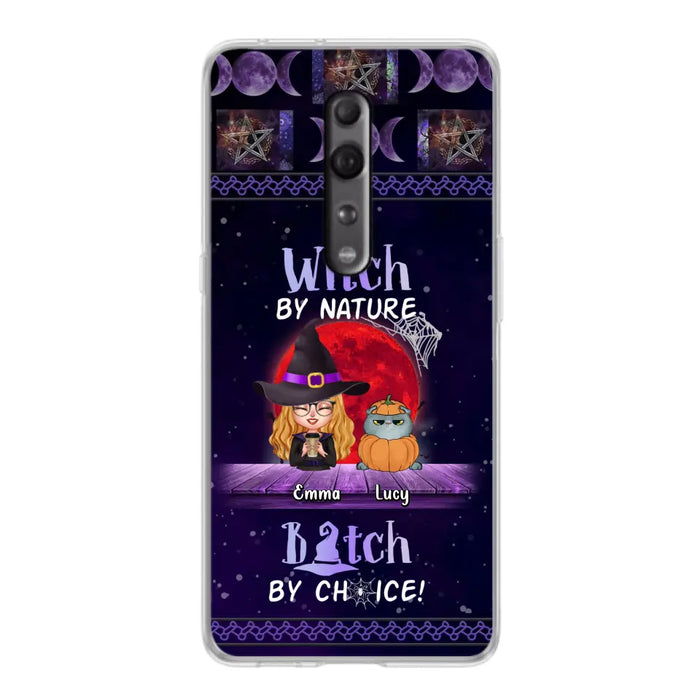 Personalized Witch Phone Case - Up to 6 Cats/Dogs - Halloween Gift Idea For Cat/Dog Lovers/Friends - Case for Xiaomi, Huawei & Oppo