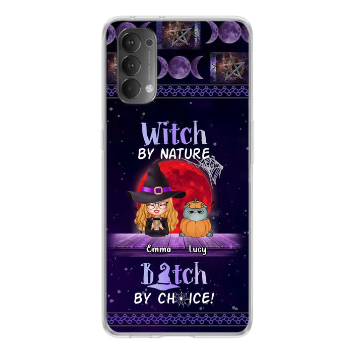 Personalized Witch Phone Case - Up to 6 Cats/Dogs - Halloween Gift Idea For Cat/Dog Lovers/Friends - Case for Xiaomi, Huawei & Oppo
