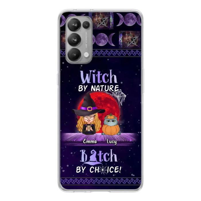 Personalized Witch Phone Case - Up to 6 Cats/Dogs - Halloween Gift Idea For Cat/Dog Lovers/Friends - Case for Xiaomi, Huawei & Oppo