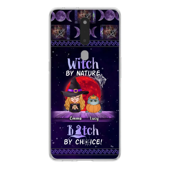 Personalized Witch Phone Case - Up to 6 Cats/Dogs - Halloween Gift Idea For Cat/Dog Lovers/Friends - Case for Xiaomi, Huawei & Oppo