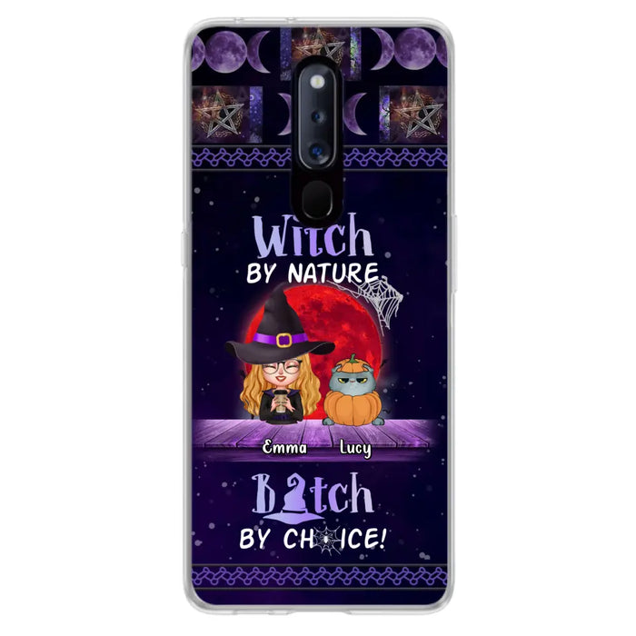 Personalized Witch Phone Case - Up to 6 Cats/Dogs - Halloween Gift Idea For Cat/Dog Lovers/Friends - Case for Xiaomi, Huawei & Oppo