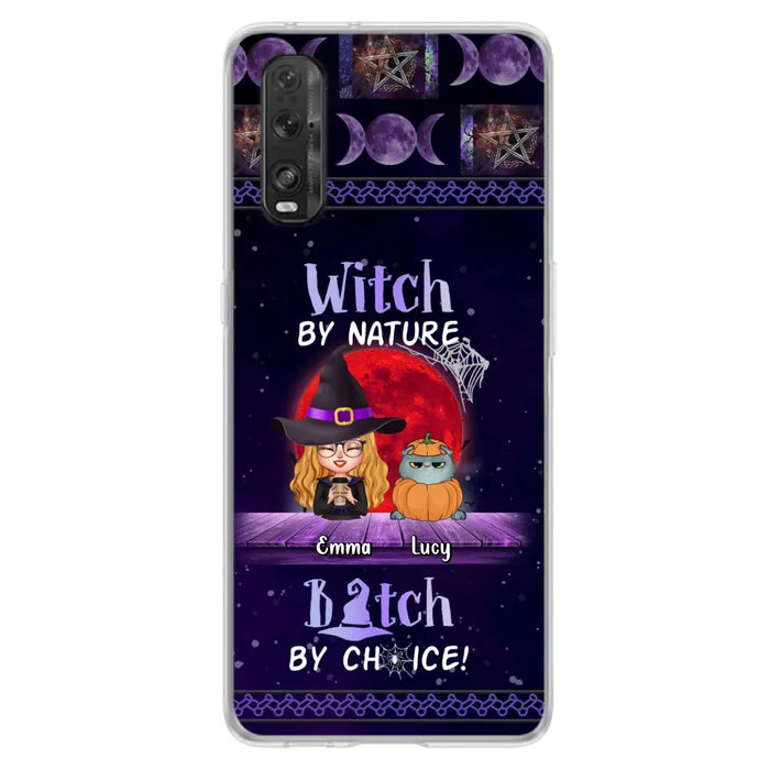 Personalized Witch Phone Case - Up to 6 Cats/Dogs - Halloween Gift Idea For Cat/Dog Lovers/Friends - Case for Xiaomi, Huawei & Oppo