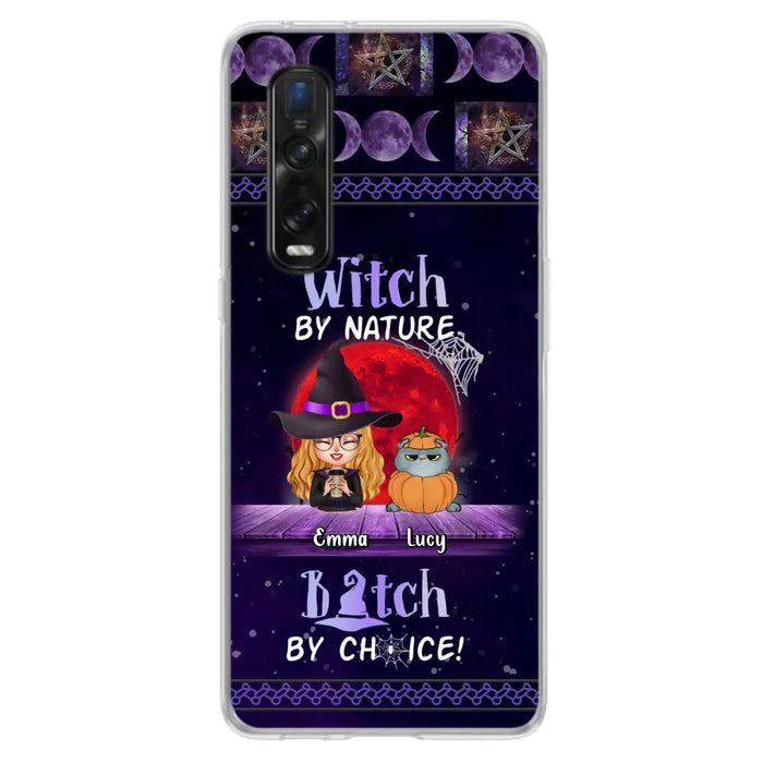 Personalized Witch Phone Case - Up to 6 Cats/Dogs - Halloween Gift Idea For Cat/Dog Lovers/Friends - Case for Xiaomi, Huawei & Oppo