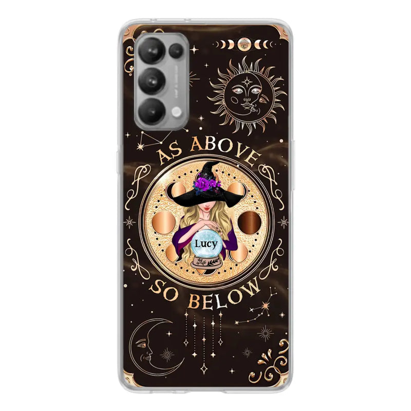 Custom Personalized Witch Phone Case - Gift Idea For Halloween Day - As Above So Below - Cases For Oppo, Xiaomi & Huawei