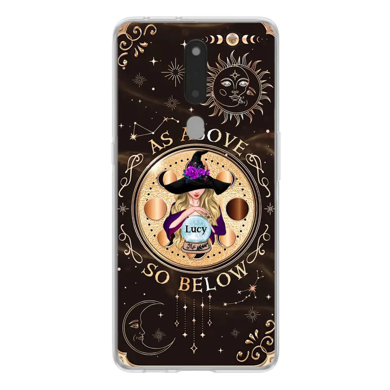 Custom Personalized Witch Phone Case - Gift Idea For Halloween Day - As Above So Below - Cases For Oppo, Xiaomi & Huawei