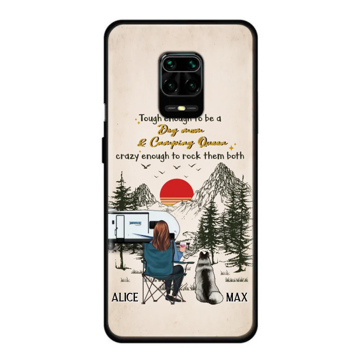 Personalized Dog Mom Phone Case - Up to 4 Dogs - Mother's Day Gift Idea Dog/Camping Lovers - Tough Enough To Be A Dog Mom And Camping Queen Crazy Enough To Rock Them Both - Case For Xiaomi/Huawei/Oppo