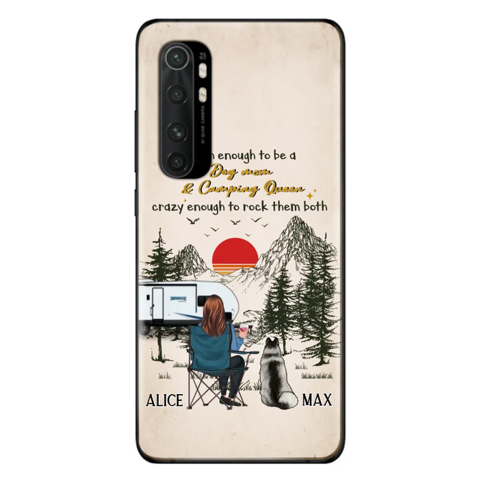 Personalized Dog Mom Phone Case - Up to 4 Dogs - Mother's Day Gift Idea Dog/Camping Lovers - Tough Enough To Be A Dog Mom And Camping Queen Crazy Enough To Rock Them Both - Case For Xiaomi/Huawei/Oppo