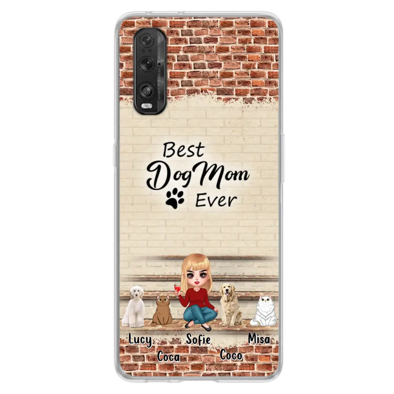 Personalized Dog/Cat Mom Phone Case - Gift Idea For Dog/Cat Lovers/Mother's Day - Up to 3 Dogs/Cats - Best Dog Mom Ever - Cases Oppo/Xiaomi/Huawei