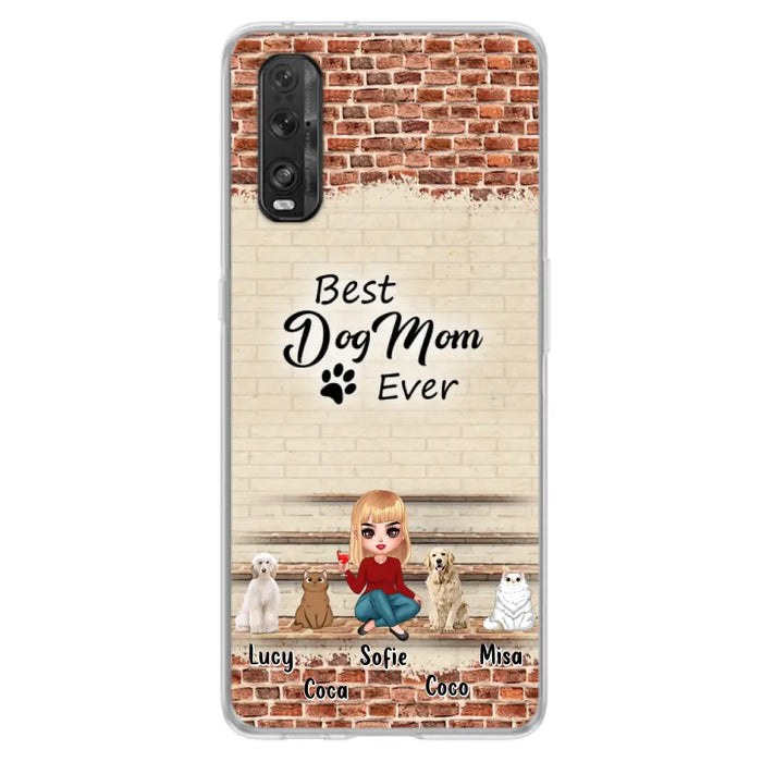 Personalized Dog/Cat Mom Phone Case - Gift Idea For Dog/Cat Lovers/Mother's Day - Up to 3 Dogs/Cats - Best Dog Mom Ever - Cases Oppo/Xiaomi/Huawei