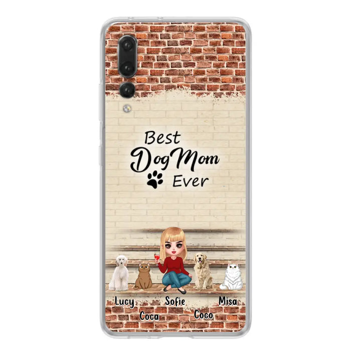 Personalized Dog/Cat Mom Phone Case - Gift Idea For Dog/Cat Lovers/Mother's Day - Up to 3 Dogs/Cats - Best Dog Mom Ever - Cases Oppo/Xiaomi/Huawei