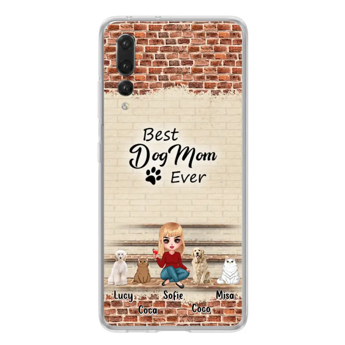 Personalized Dog/Cat Mom Phone Case - Gift Idea For Dog/Cat Lovers/Mother's Day - Up to 3 Dogs/Cats - Best Dog Mom Ever - Cases Oppo/Xiaomi/Huawei